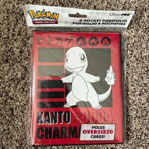 Ultra Pro Pokemon Charmander 4 Pocket Binder - Holds 80 cards + 4 Jumbo - NEW
